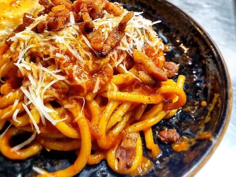 Mindu na Itália - spaghetti all'amatriciana