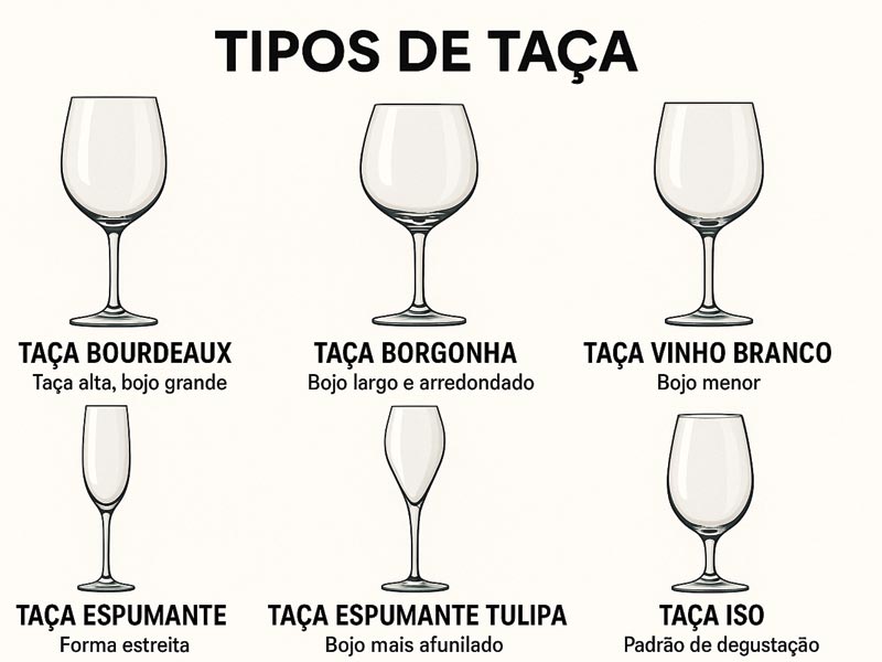 Manual descomplicado das taças de vinho: O que é realmente necessário na hora de servir tipos de taças de vinho