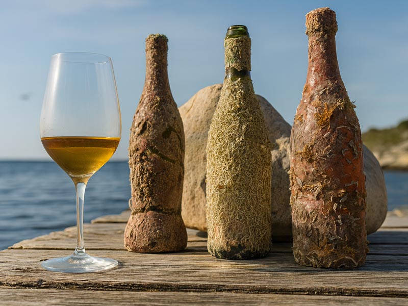 Vinhos submersos: o mistério encantador das garrafas que amadurecem no mar vinhos submersos 2